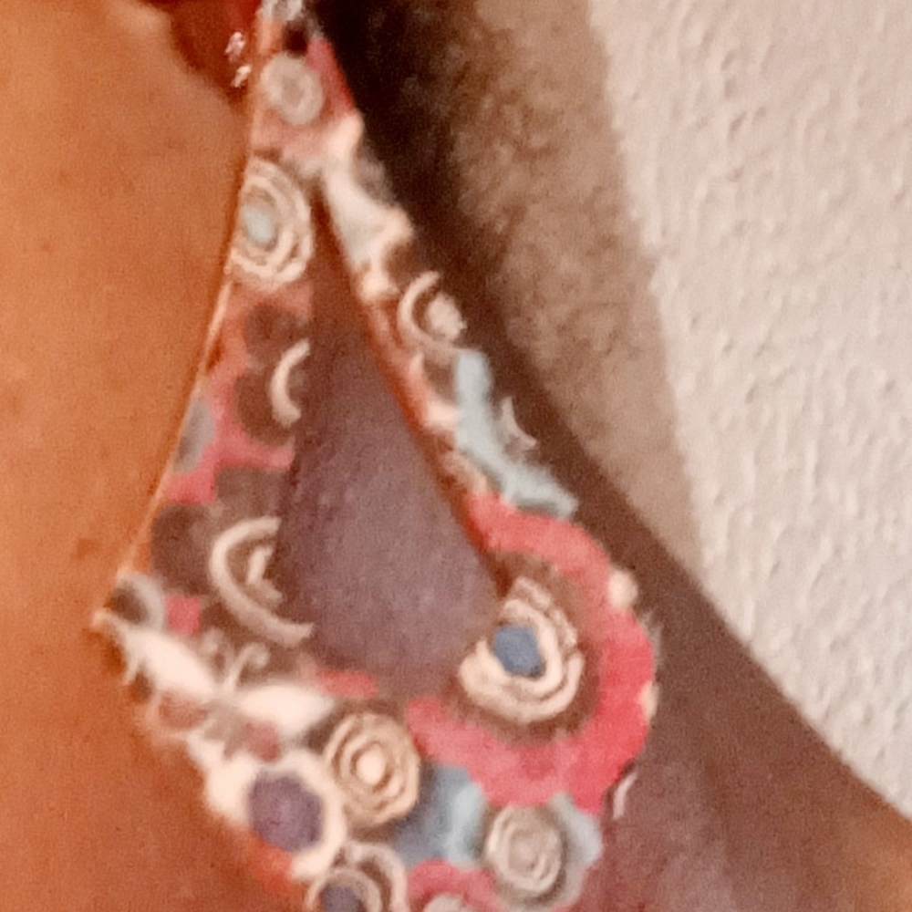 Handmade Wooden boho clip on earrings - Picture 3 of 3